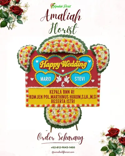 Karangan Papan Bunga Pernikahan di Kunir Kidul